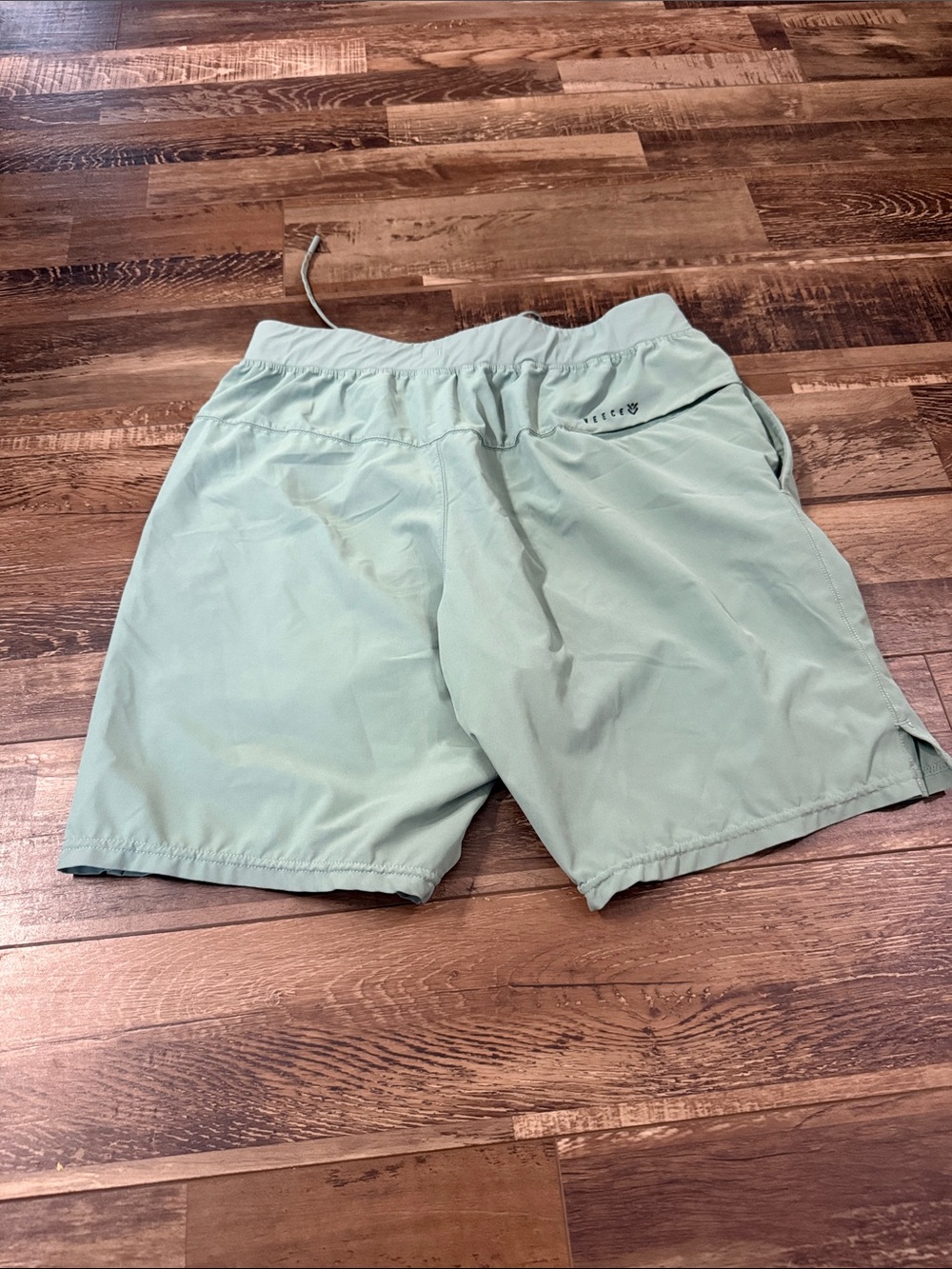 Men's Athletic Drawstring Shorts in Light Sage - Performance Comfort - Picture 2 of 3